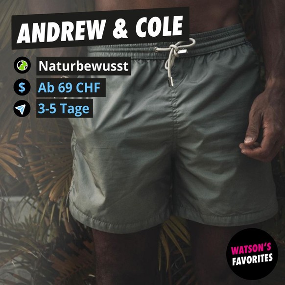 Die Premium-Badeshorts von Andrew &amp; Cole