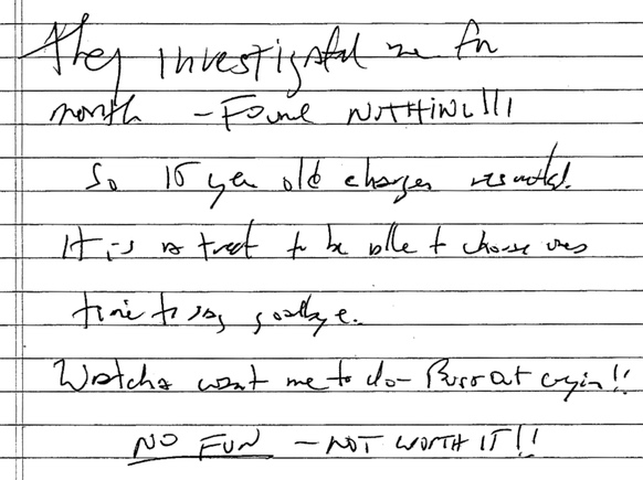 epstein suicide note letter