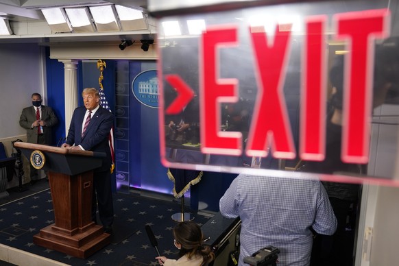 President Donald Trump speaks at the White House, Thursday, Nov. 5, 2020, in Washington. (AP Photo/Evan Vucci)
Donald Trump,NAT Trump