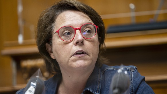 Ada Marra, SP-VD, spricht zur Grossen Kammer, an der Sondersession des Nationalrats, am Dienstag, 4. Mai 2021 in Bern. (KEYSTONE/Alessandro della Valle)