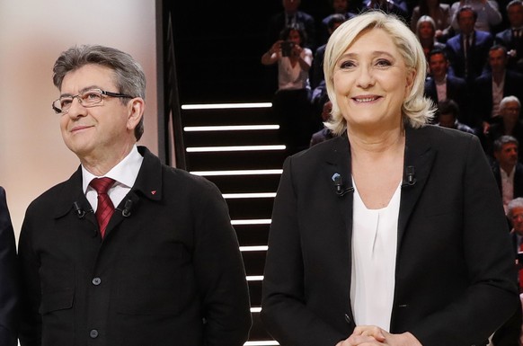 ZUM ERSTEN WAHLGANG DER PRAESIDENTENWAHLEN IN FRANKREICH AM SONNTAG, 23. APRIL 2017, STELLEN WIR IHNEN FOLGENDES BILDMATERIAL DER KANDIDATEN ZUR VERFUEGUNG - From left to right, Conservative president ...