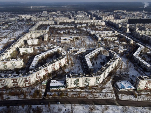 SIEVIERODONETSK, UKRAINE - NOVEMBER 20, 2020 - An aerial view of Sievierodonetsk after a snowfall, Luhansk Region, eastern Ukraine. Sievierodonetsk Copyright: xKovalyovxOleksiyx