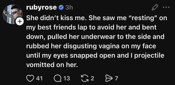 Ruby Rose äusserte sich auf Threads ...