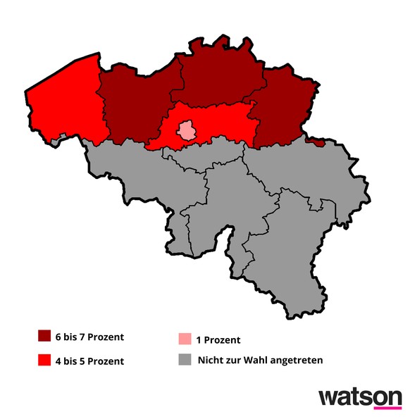 Resultate der Parlamentswahlen in Belgien 2014.&nbsp;