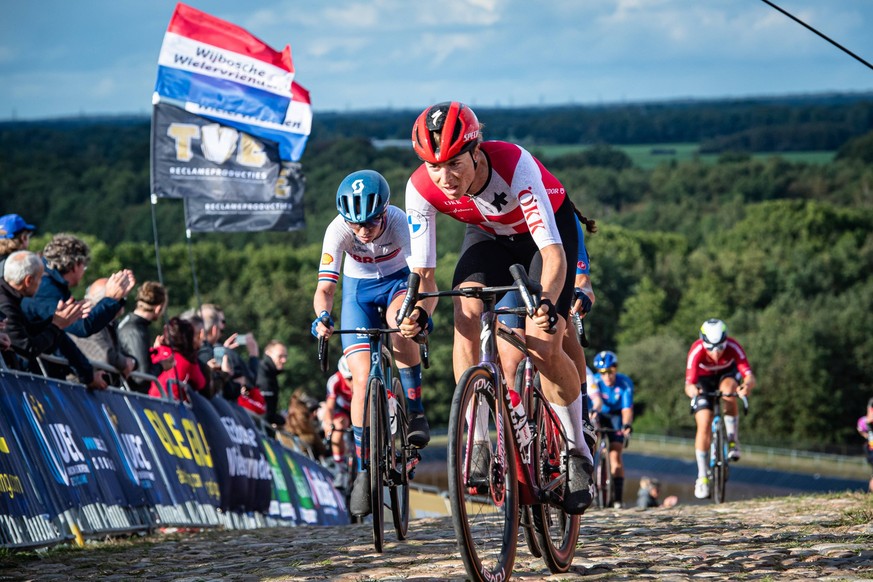 REUSSER Marlen: UEC Road cycling, Rad, Radsport, Strasse European Championships - Drenthe 2023 REUSSER Marlen SUI Switzerland Querformat - quer - horizontal - Landscape - Event/Veranstaltung: UEC Road ...