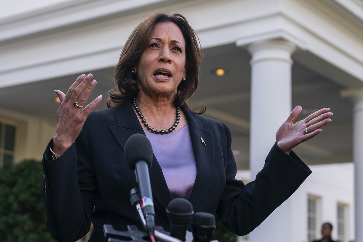 FILE - Vice President Kamala Harris speaks at the White House, Nov. 8, 2023, in Washington. Harris will face two delicate tasks when she attends a climate summit this weekend in Dubai. She'll be  ...