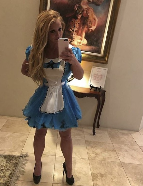 britney spears alice in wonderland halloween instagram