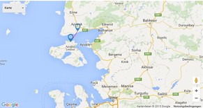 Von Assos nach Lesbos: Vier Stunden Fahrt durch die Ägäis.<br data-editable="remove">