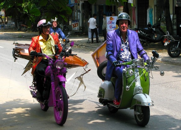 The legendary Top Gear Vietnam Special: Richard Hammond, James May and Jeremy Clarkson on ridiculous bikes and in even more ridiculous suits.