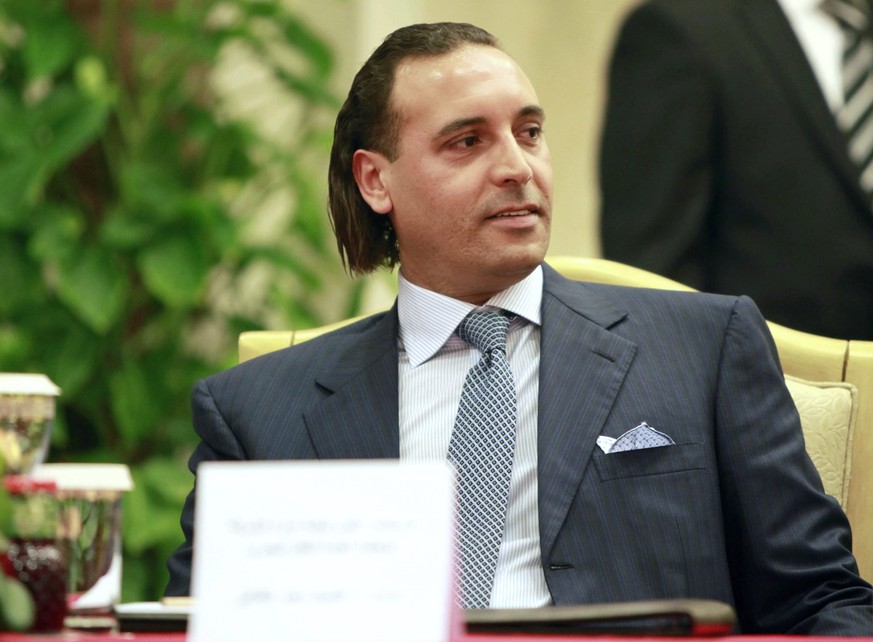 epa05065767 (FILE) A file picture dated 30 June 2010 shows Hannibal Gaddafi, son of late Libyan leader Muammar Gaddafi, looking on during a ceremony in Tripoli, Libya. According to media reports quoti ...