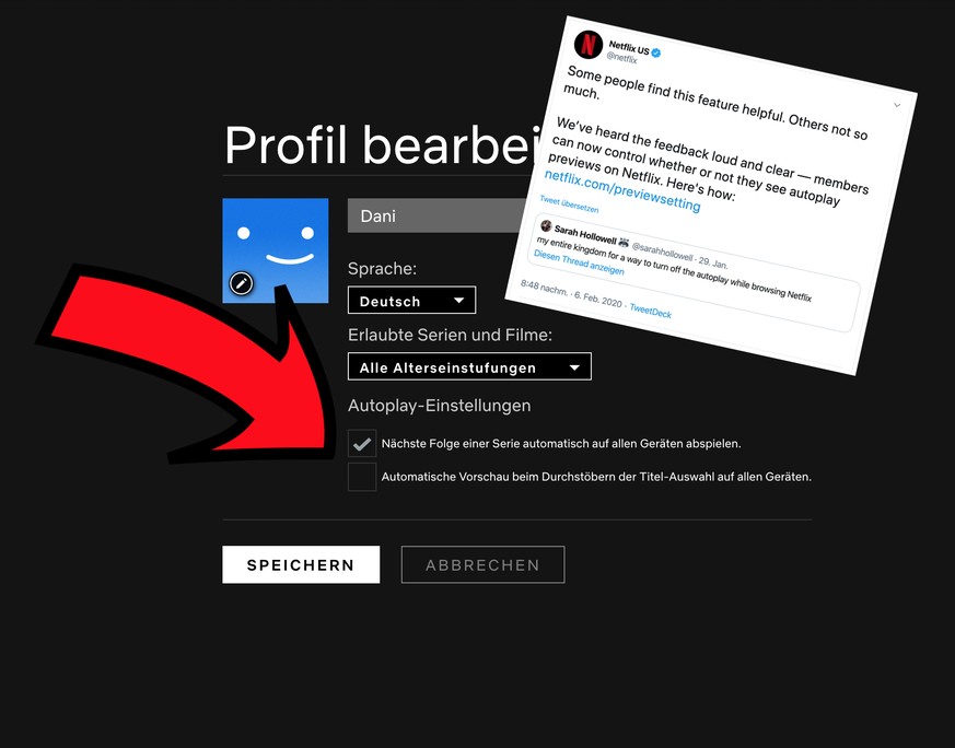 So deaktiviert man bei Netflix die nervige Autoplay-Funktion