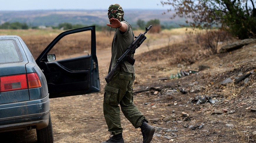 Ein pro-russischer Soldat nahe Donezk.