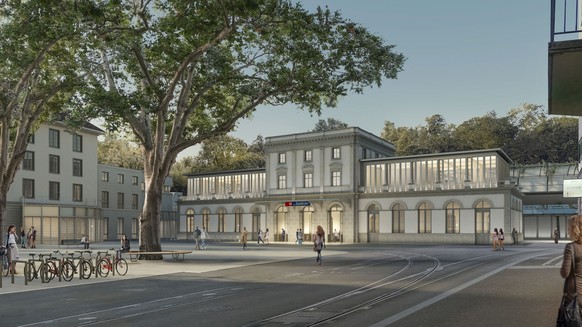 <p>Bis 2035 soll der Bahnhof Zürich Stadelhofen komplett umgebaut werden. Das Bahnhofsgebäude soll beispielsweise Aufbauten auf den Seitenflügeln erhalten.</p>