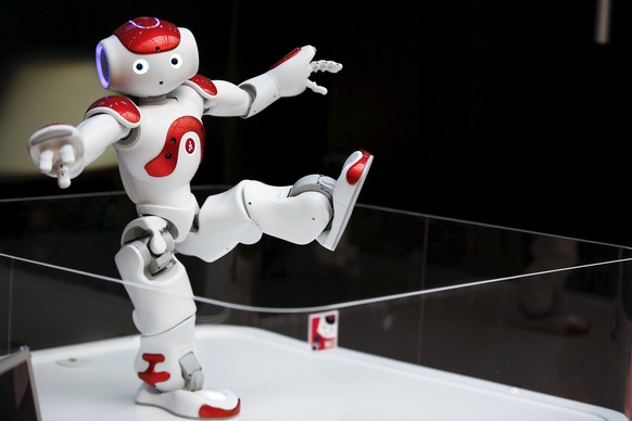 Dieser japanische Roboter hilft bei Bankgeschäften.