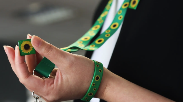 Autismus-Symbol Sunflower Lanyard, Sonnenblume