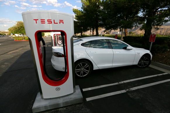 Eine Tesla-Ladestation in Kalifornien.