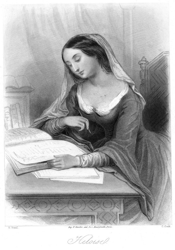 Heloise auf einem Stich aus dem 19. Jahrhundert.