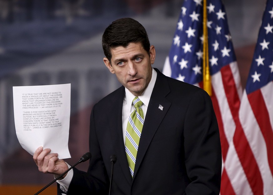 Paul Ryan, der Mehrheitsführer im Abgeordnetenhaus fordert strengere Kontrollen.