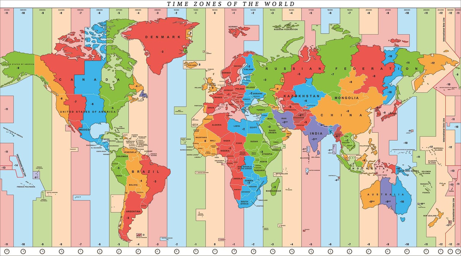 Die Zeitzonen der Welt: Überall verläuft die Grenze nicht logisch.