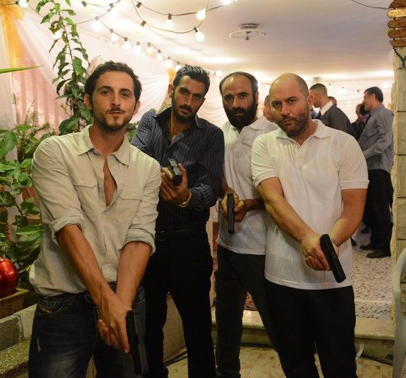 Lior Raz, Yaakov Zada-Daniel, Tsahi Halevi, and Tomer Capone in Fauda (2015)