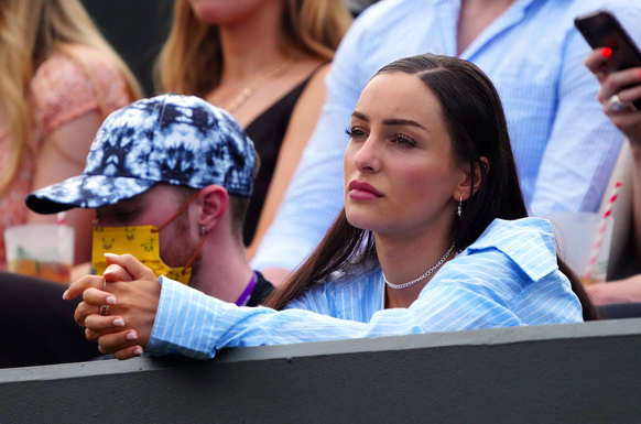 Mandatory Credit: Photo by Javier Garcia/Shutterstock (12191440in) Chiara Passari, girlfriend of Nick Kyrgios watching the action Wimbledon Tennis Championships, Day 4, The All England Lawn Tennis and ...