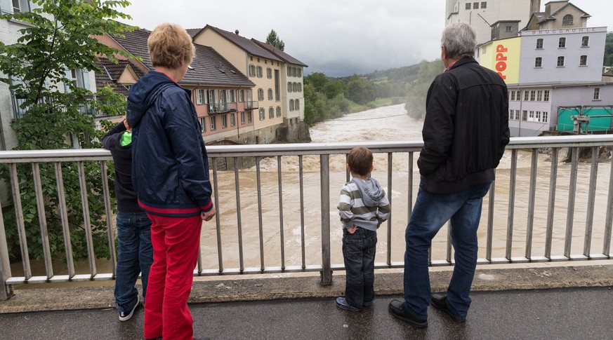 In den vergangenen Tagen war es vielerorts – so wie auf diesem Bild aus Bischofszell – zu Hochwasser gekommen.