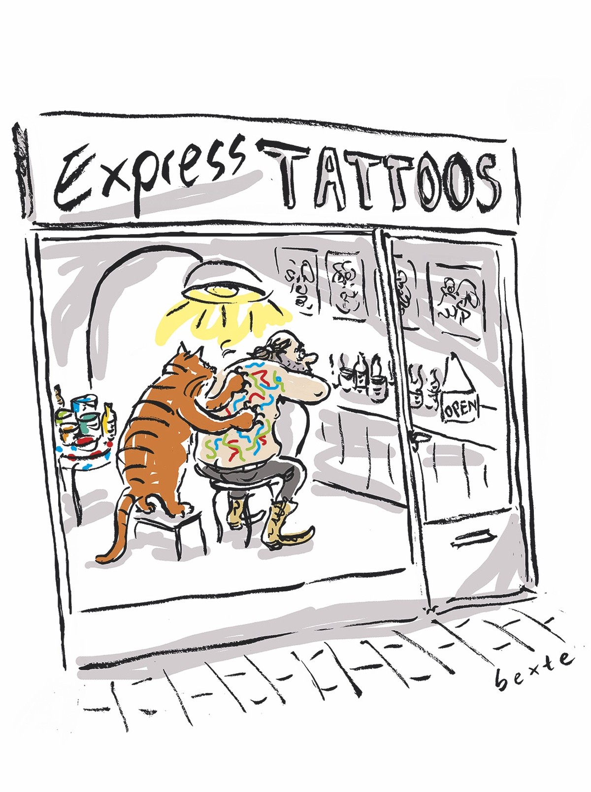 Katzen Cartoons Nebelspalter. Copyright: Bettina Bexte/Nebelspalter