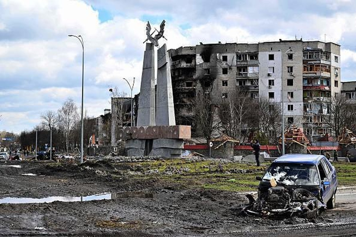 Zerstörte Gebäude in Borodjanka: Noch ist unklar, wie viele Menschen hier von der russischen Armee ermordet wurden.