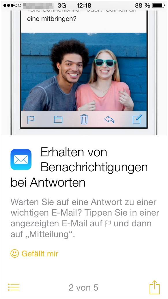 Die Tipps-App von Apple.