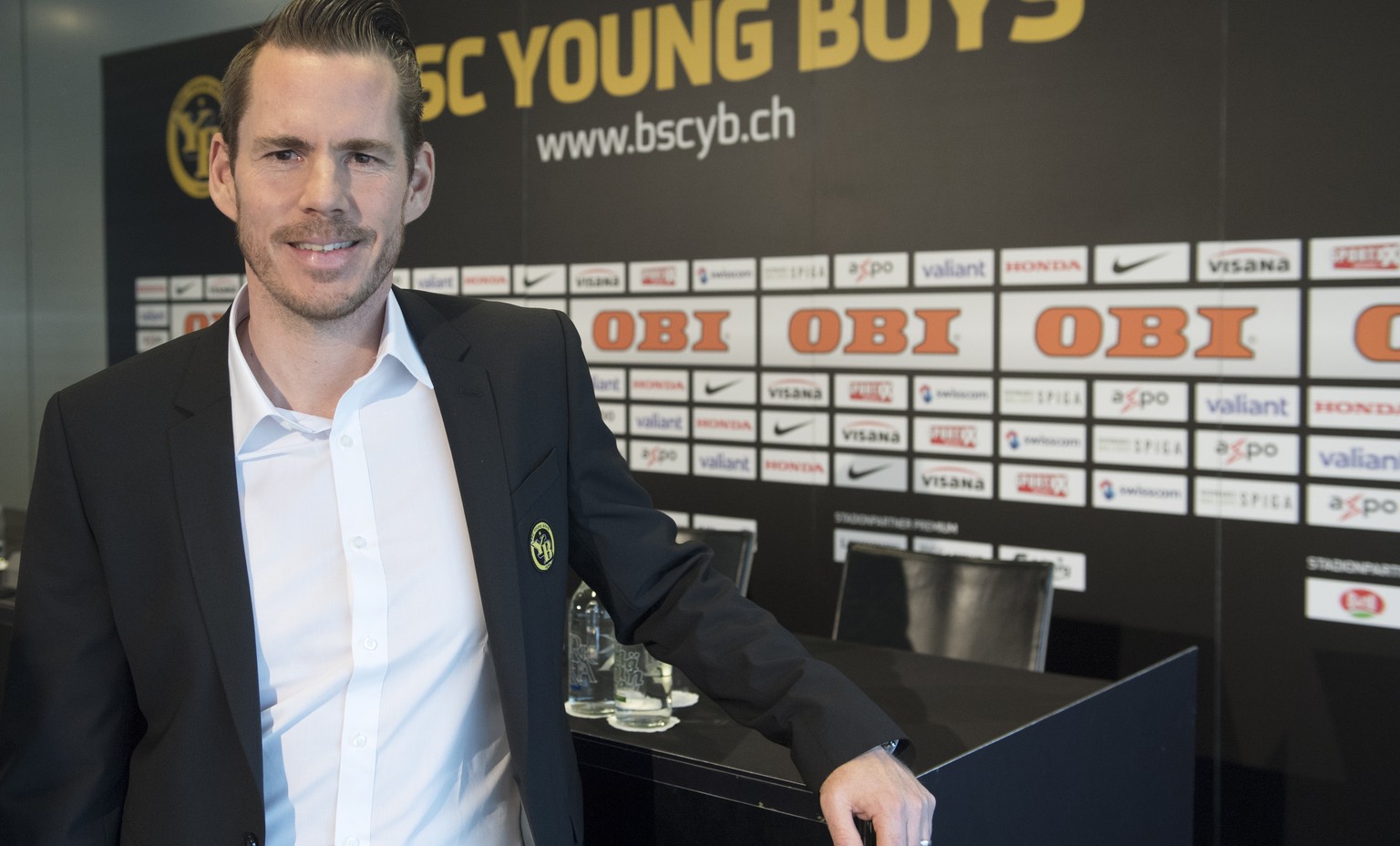 YB-CEO Wanja Greuel anlaesslich einer Medienkonferenz, am Montag, 29. Januar 2018, im Stade de Suisse in Bern. (KEYSTONE/Marcel Bieri)