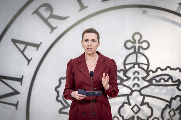 epa09064057 Danish Prime Minister Mette Frederiksen speaks after appointing new special representative for Denmark&#039;s candidacy for UN Security Council at Marienborg in Kongens Lyngby, Denmark, 09 ...