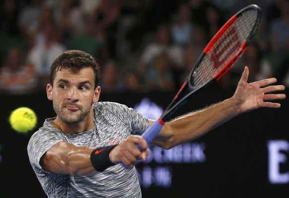 Tennis - Australian Open - Melbourne Park, Melbourne, Australia - 27/1/17 Bulgaria&#039;s Grigor Dimitrov hits a shot during his Men&#039;s singles semi-final match against Spain&#039;s Rafael Nadal.  ...