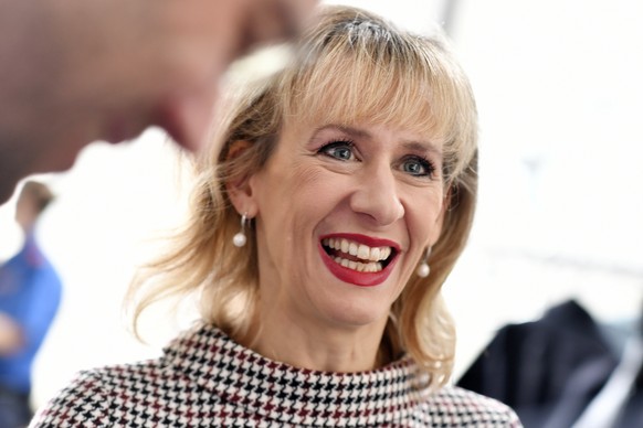 Priska Seiler Graf.Co-Praesidentin SP Kanton Zuerich.im Konferenzzentrum Walcheturm in Zuerich bei den eidgenoessischen Wahlen am Sonntag, 20. Oktober 2019. (KEYSTONE/Walter Bieri)