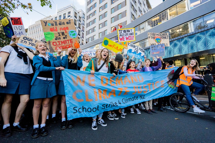 Klimastreik in Wellington.