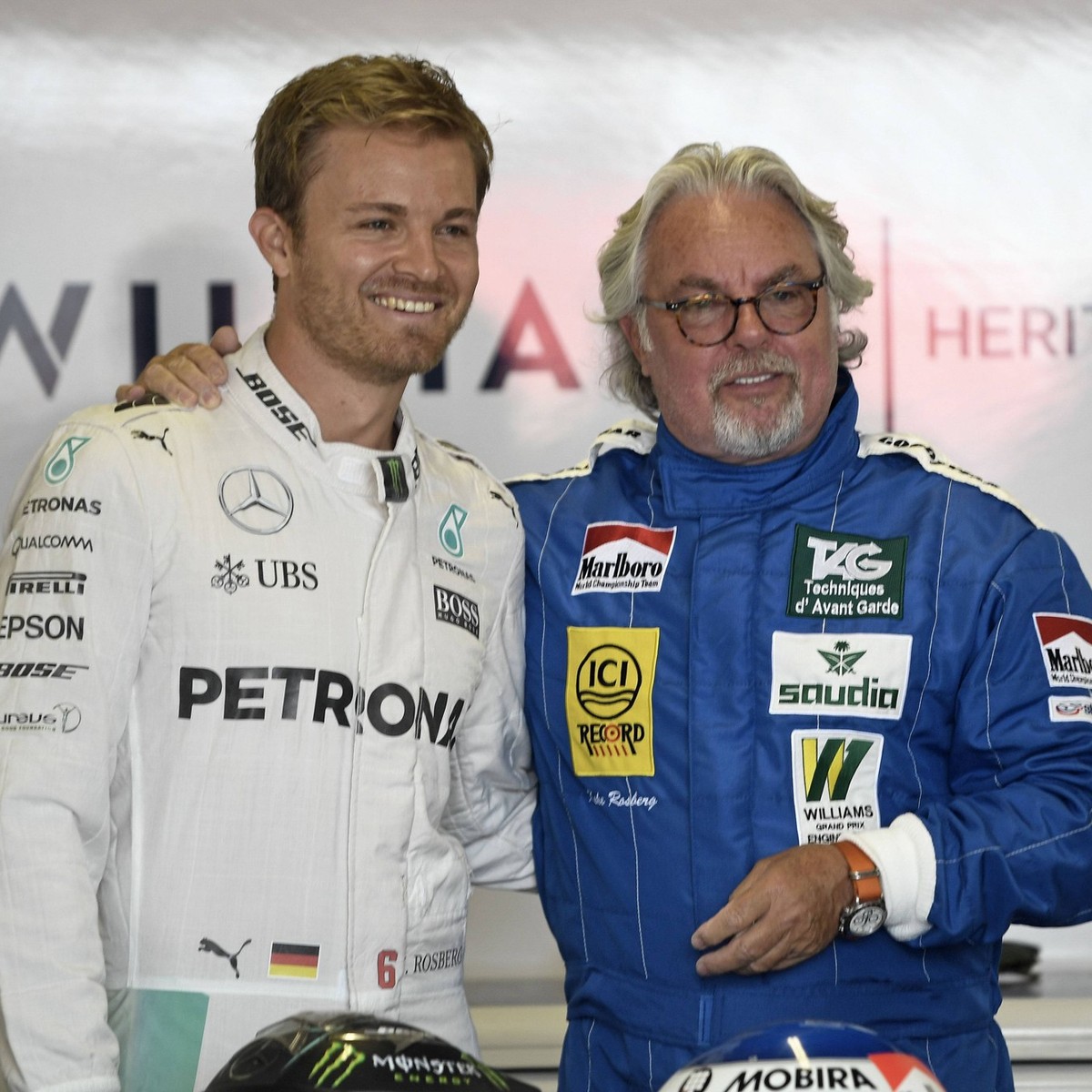 Motorsports: FIA Formula One World Championship WM Weltmeisterschaft 2018, Grand Prix of Monaco, Nico Rosberg (GER) and his father Keke Rosberg (SWE) Monte Carlo Monaco