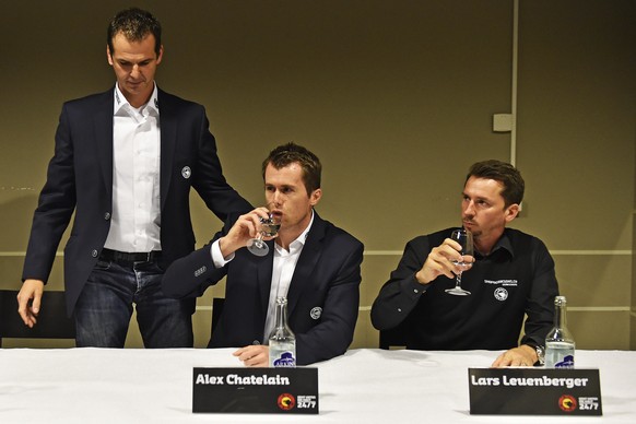 Zwei der vier Daltons? SCB-Sportchef Alex Chatelain und Trainer Lars Leuenberger.