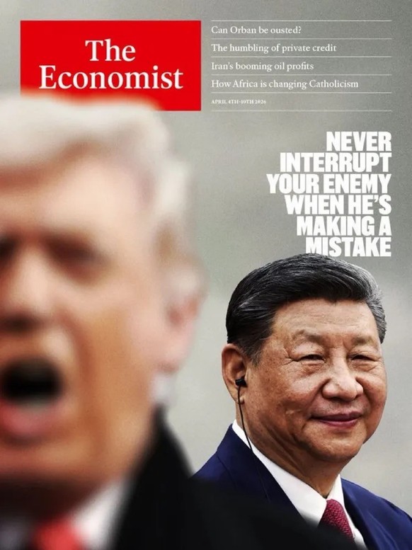 The Economist, Titelblatt zu Trump und China (2026, April)