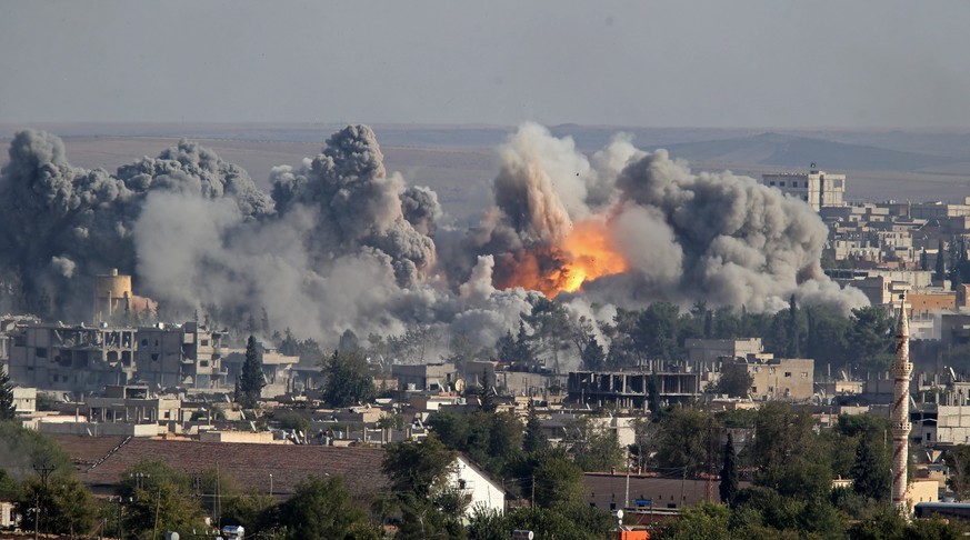 Luftschlag auf IS-Stellungen in Kobane (18. Oktober).