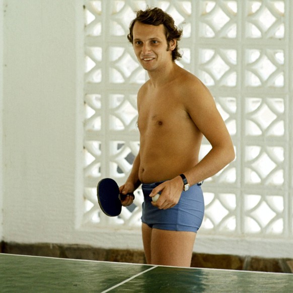 IMAGO / Motorsport Images

Niki Lauda (AUT) Ferrari relaxes with a game of Table tennis, Tischtennis at the Kyalami Ranch Hotel before going onto take his first pole position, but retiring four laps f ...