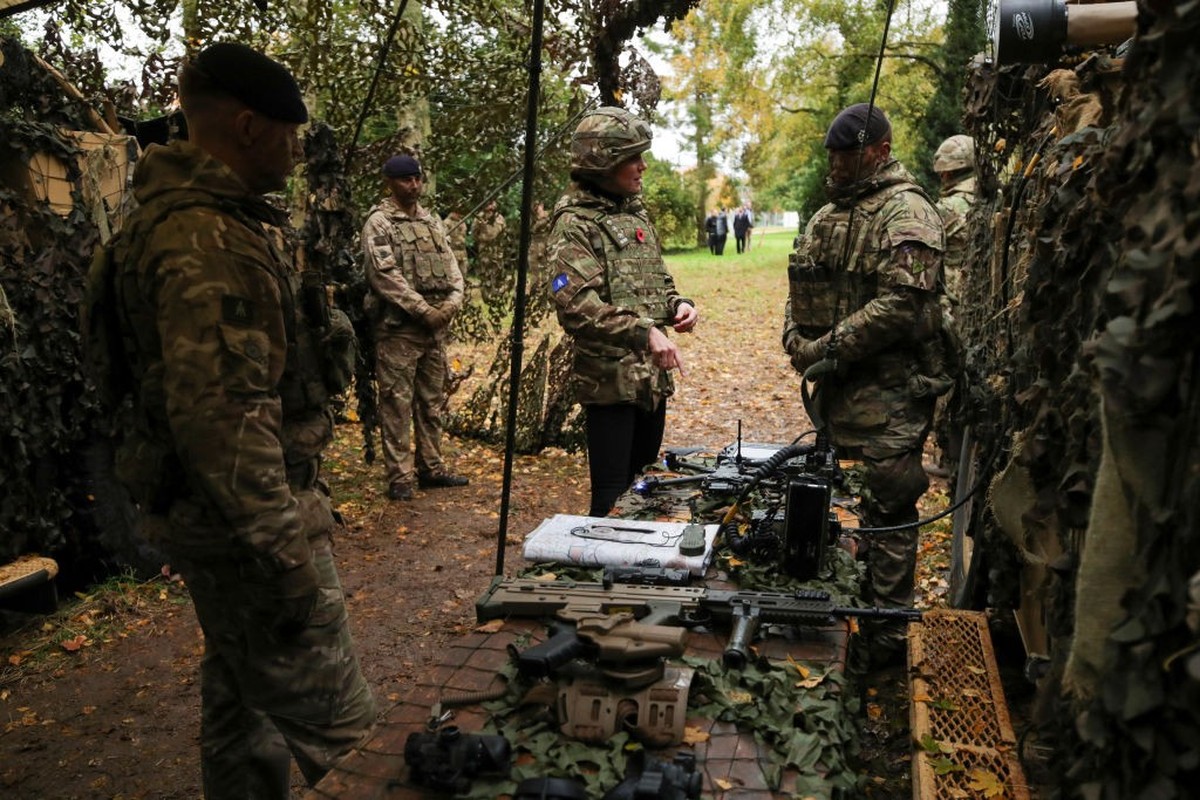 DEREHAM, ENGLAND - NOVEMBER 8: Catherine, Princess of Wales visits The Queen's Dragoon Guards Regiment for the first time as their Colonel in Chief on November 8, 2023 in Dereham, England. (Photo ...