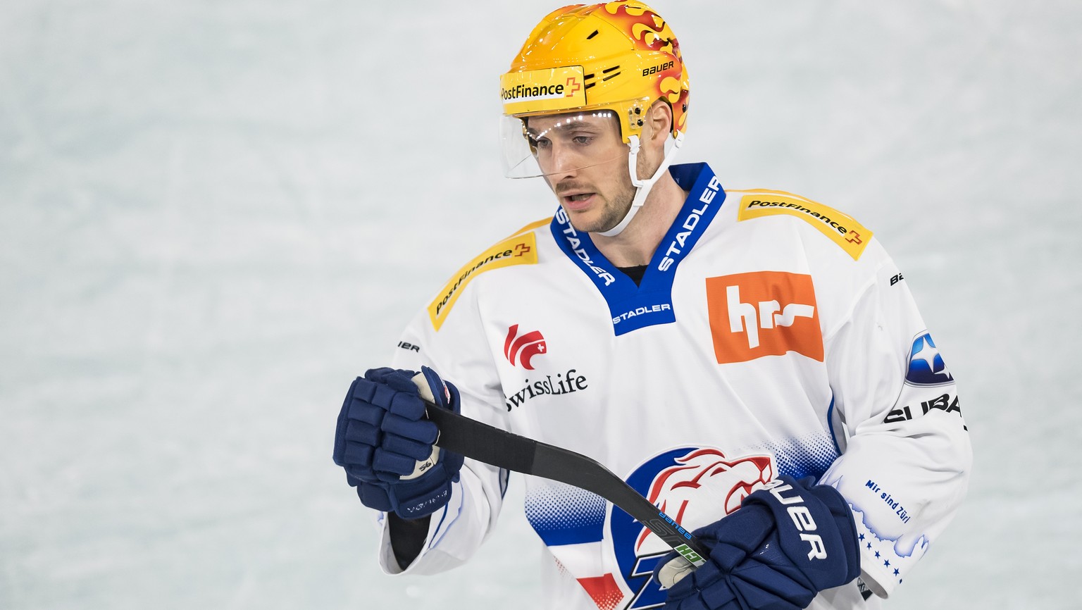 Le top scorer zuerichois Maxim Noreau, lors de la rencontre du championnat suisse de hockey sur glace de National League entre le Lausanne Hockey Club, LHC, et les ZSC Lions ce vendredi 23 novembre 20 ...