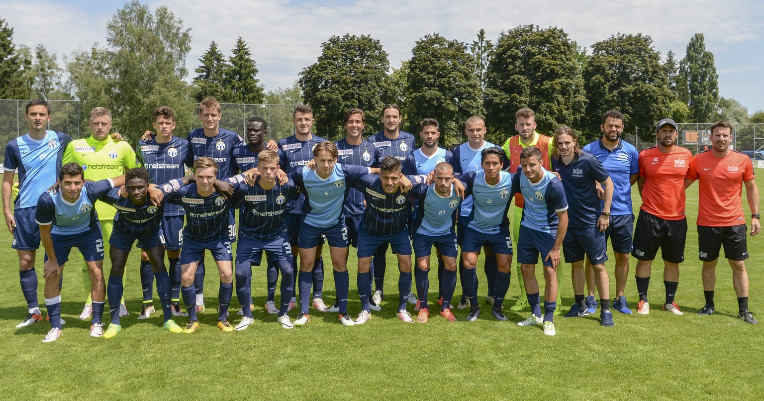 25.06.2016; St.Margrethen; Fussball - FC Zuerich - SC Austria Lustenau;
Ivan Kecojevic (Zuerich) Torhueter Andris Vanins (Zuerich) Armin Alesevic (Zuerich) Aldin Turkes (Zuerich) Sangone Sarr (Zuerich ...