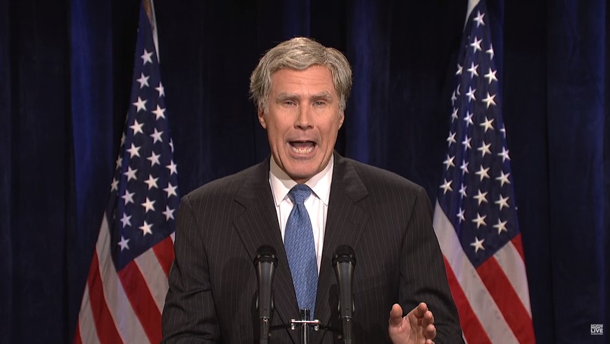 Komiker Will Ferrell als George W. Bush in der «Saturday Night Live»-Show.<br data-editable="remove">