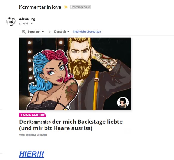 Es geht wacker weiter mit Adrian Engs internen E-Mails. Seit Neustem montiert er den Kommentar besonders schlecht in unsere eigenen Headlines.