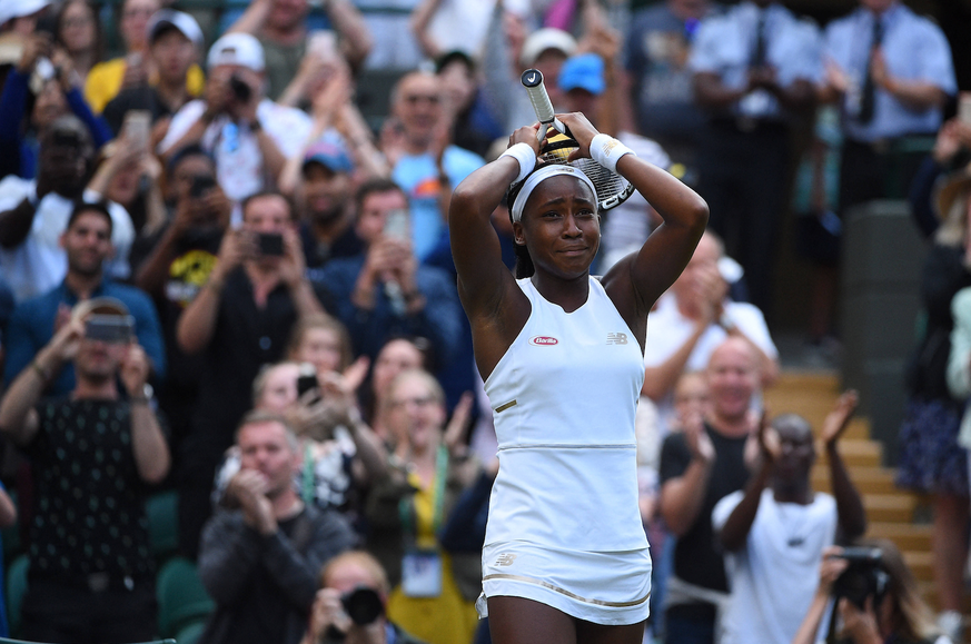 Wimbledon - Cori Gauff Defeats Venus Williams American Cori Gauff defeats American Venus Williams in the first round match of Wimbledon championships at the AELTC in London, UK, on Monday, July 1, 201 ...