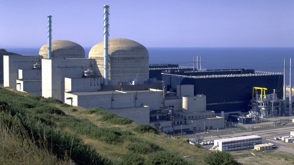 This undated photo provided by Electricite de France (EDF), France's state-run utility company, shows the current nuclear plant of Flamanville, Normandy, France. French authorities say there has  ...