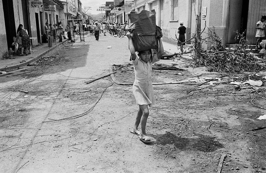 Während der Nicaraguanischen Revolution: Zivilisten fliehen aus Esteli, 1978.