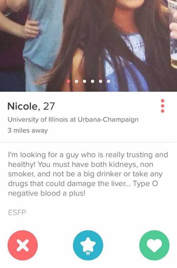 Lustige Tinder profile