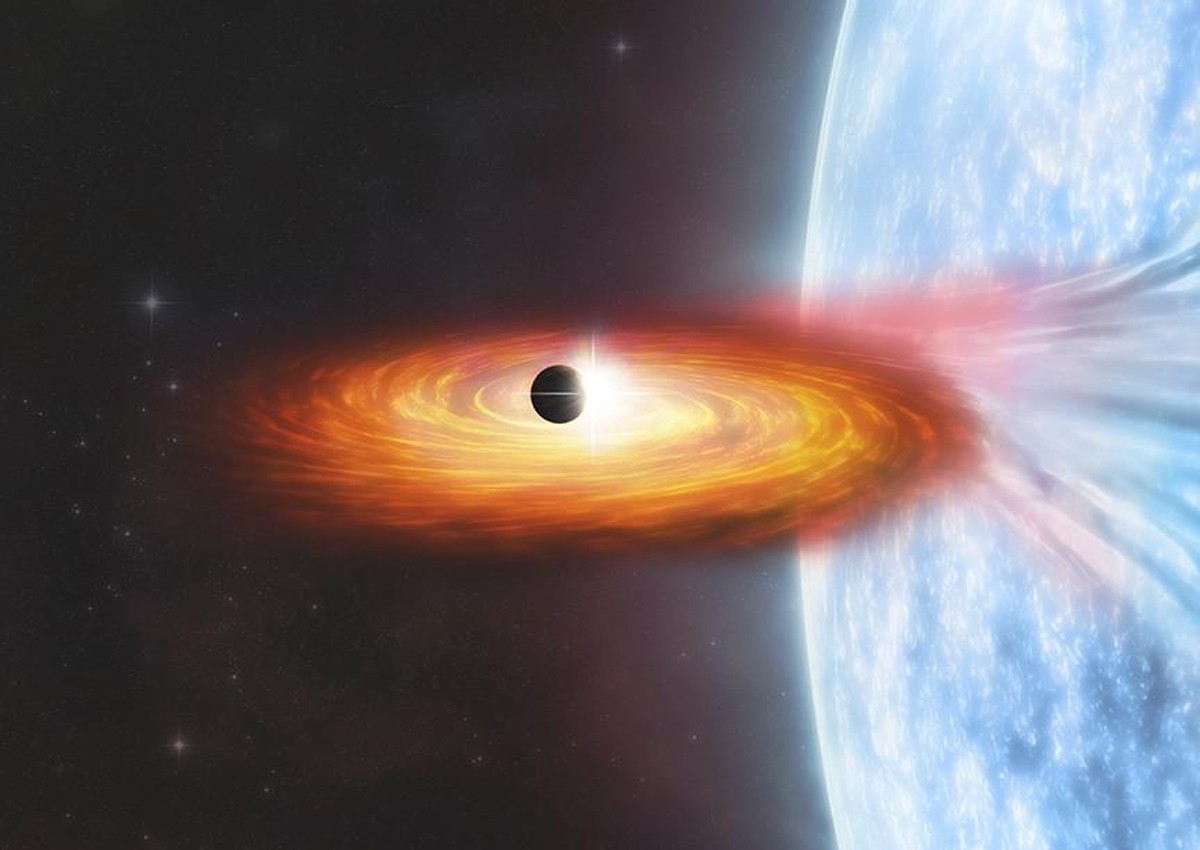 Künstlerische Darstellung des Exoplaneten M51-ULS-1b im Röntgendoppelsternsystem.