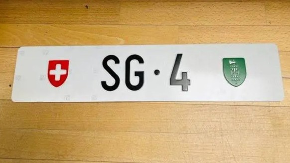 Nummerschild SG 4